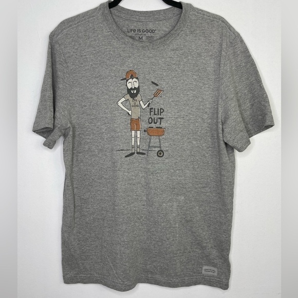 LIFE is Good Men's Flip Out Crusher Tee - Picture 1 of 6
